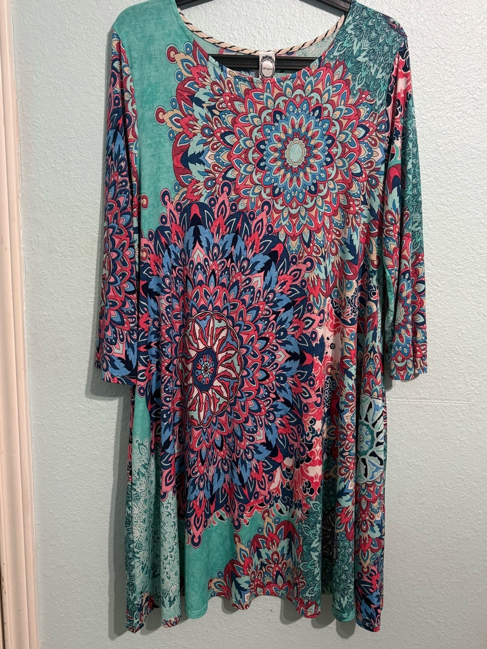 Homeyme colorful tunic dress lightweight relaxed size L